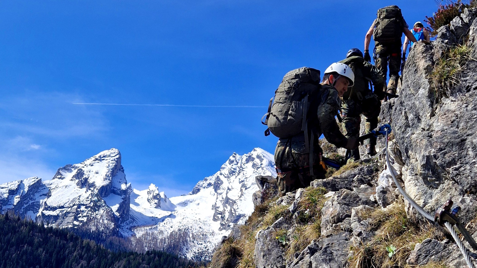 Brandenburger und Berliner Reservisten klettern in den Alpen